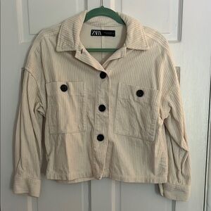 Zara Cream Button-Up Women's Jacket